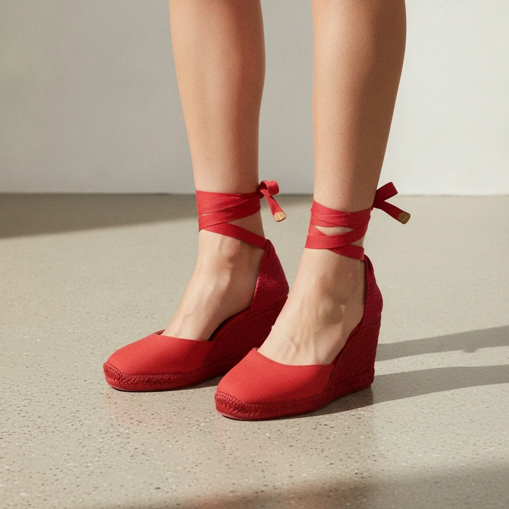 Castaner Red Espadrille Wedges | Women’s EU39 Regular